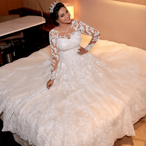 Elegant white wedding wear - Elan Design Studio